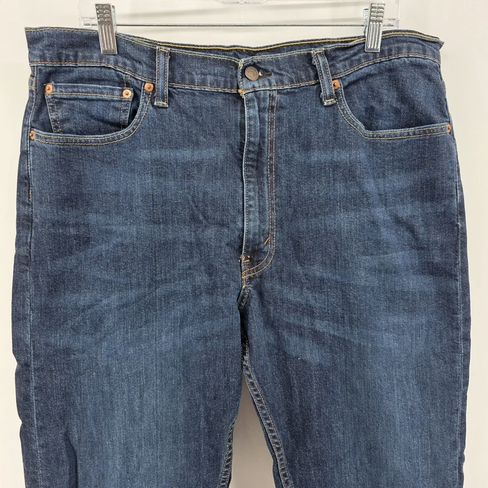 Levis 505 Regular Fit Blue Jeans‎ Mens 38x32 Medium Wash Denim Tapered Leg